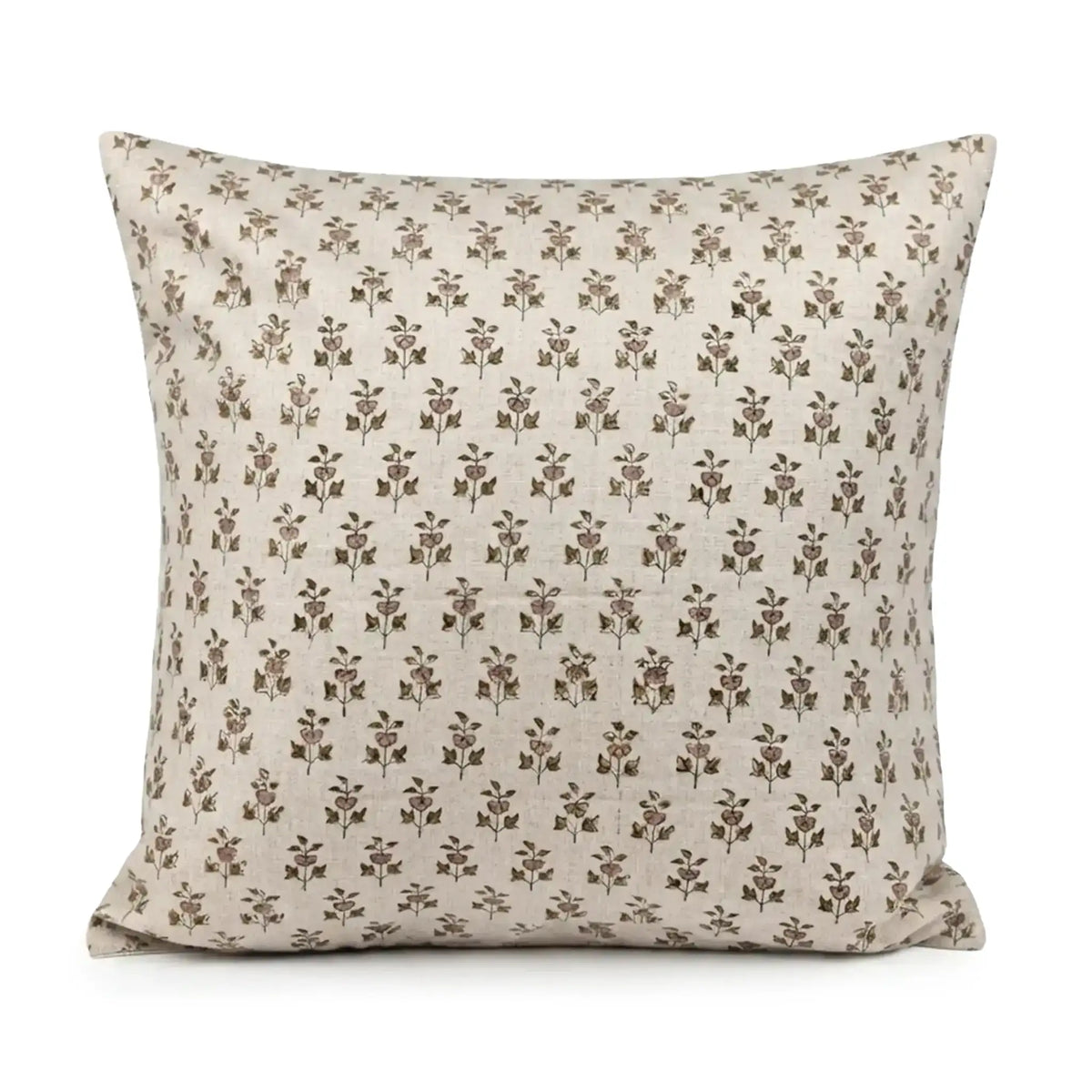 Zinnia Blush Pink Linen Pillow Cover
