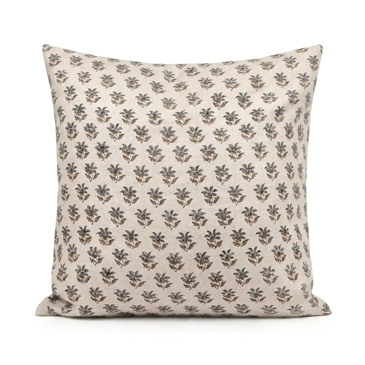 Clover Sage Green & Blue Linen Pillow Cover