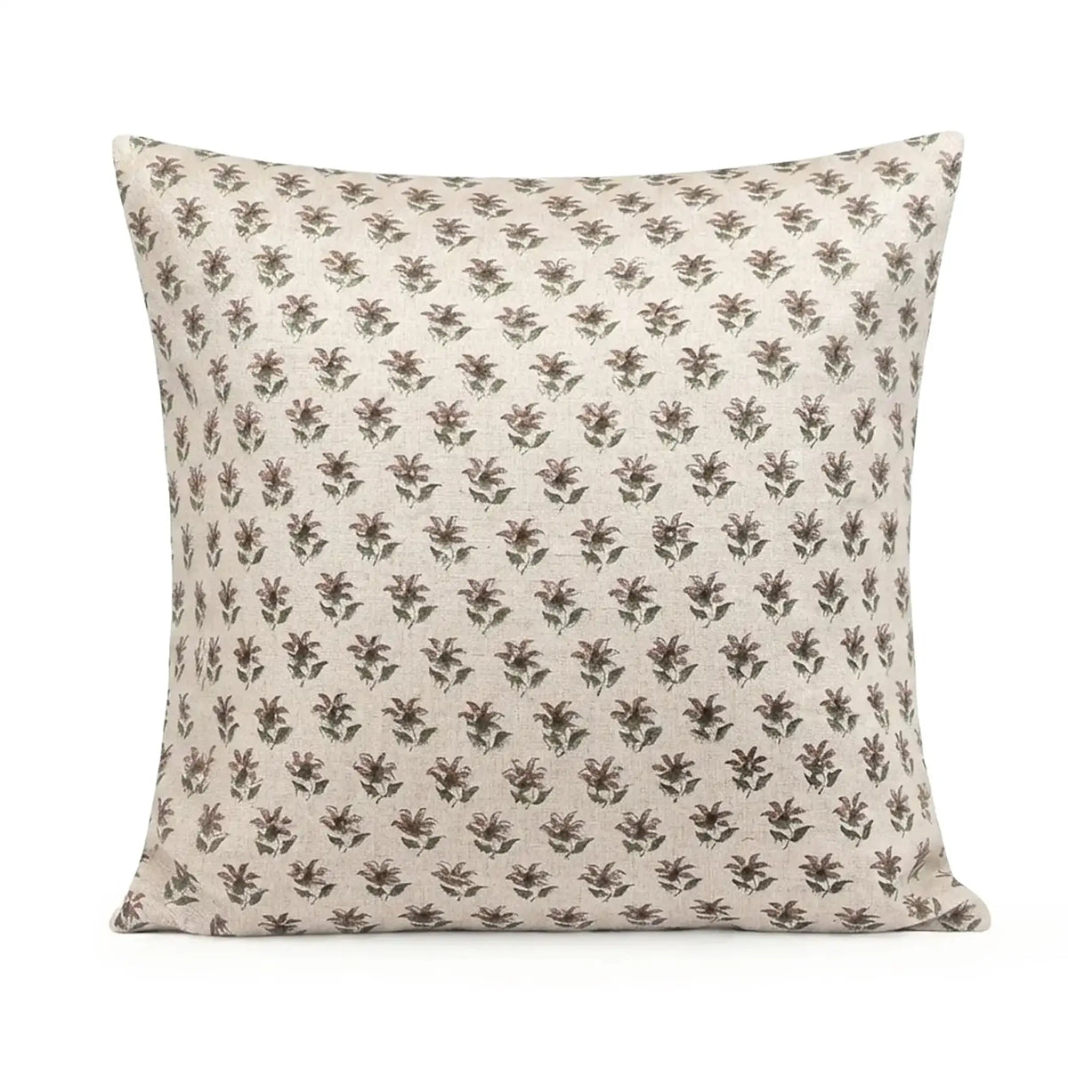 Clover Ice Blue Linen Pillow Cover