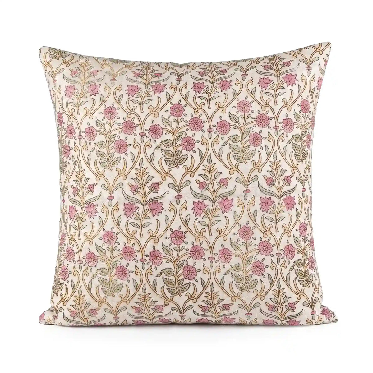 Birch Blush Pink Linen Pillow Cover