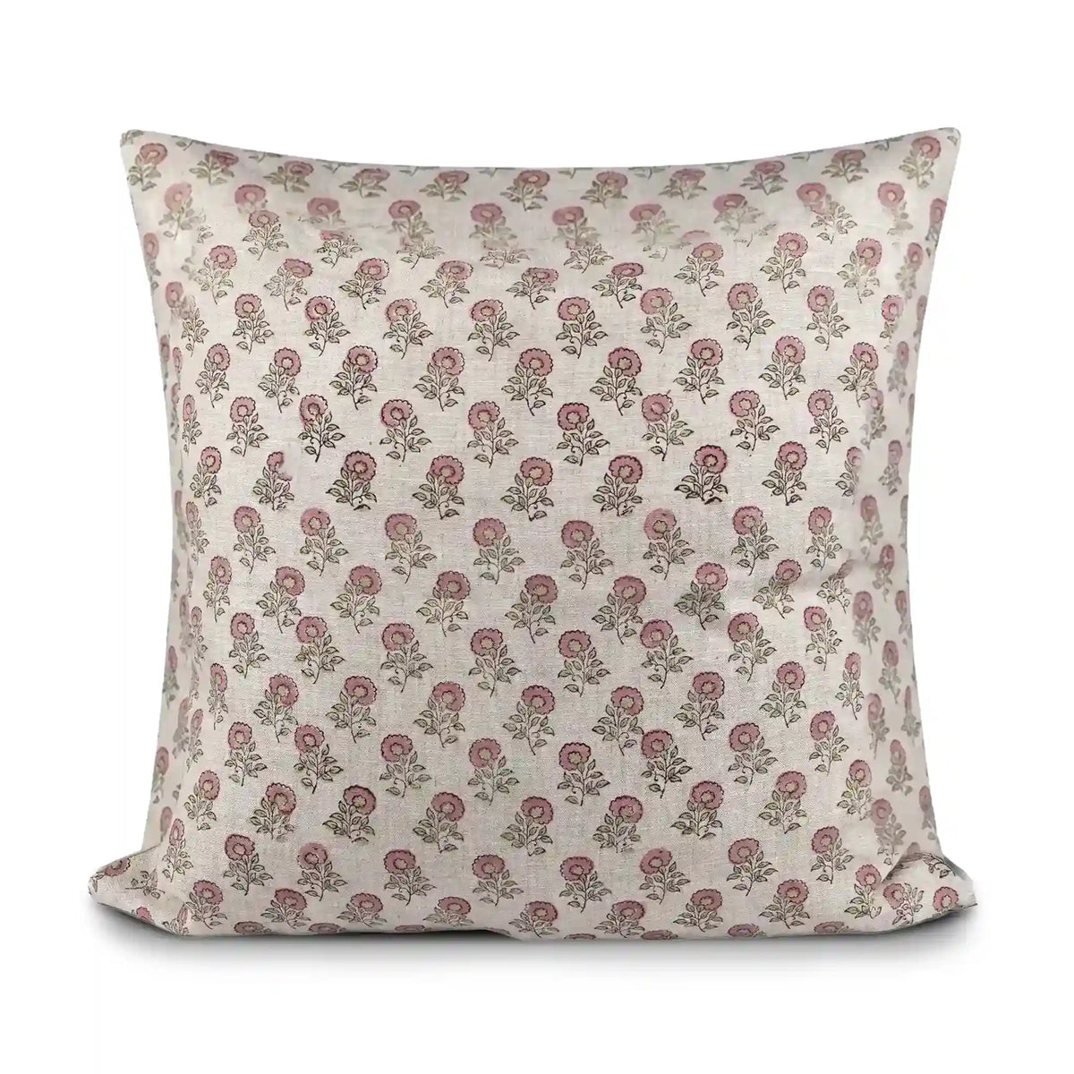 Alder Blush Pink Linen Pillow Cover