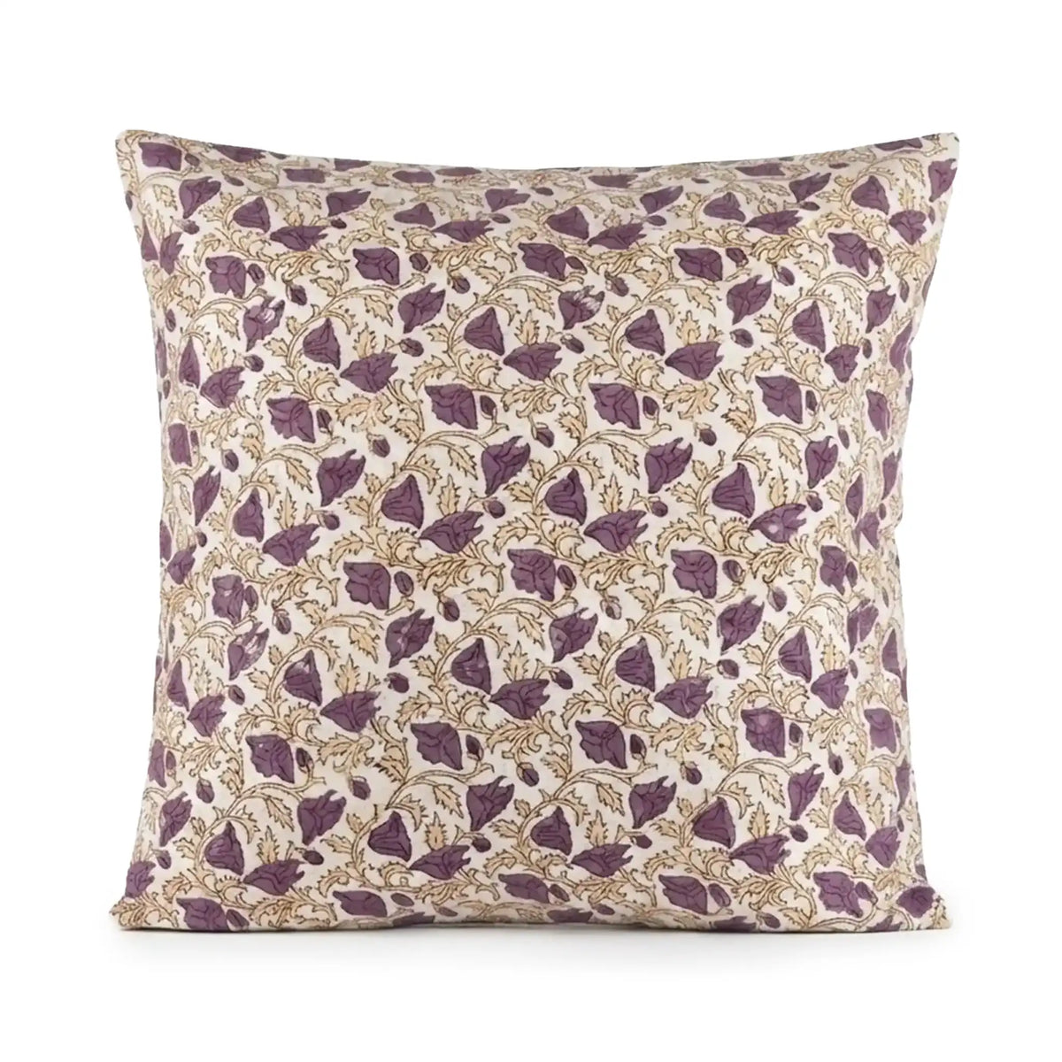 Pressed Petal Purple Linen Pillow Cover