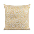 Amber Botanica Botanical Floral Vines Lemon Yellow Linen Pillow Cover