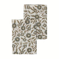 Willowmere Ice Blue & Brown Hand Block Printed Cotton Napkins