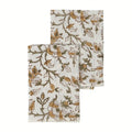 Florent Sage Green & Mustard Hand Block Printed Cotton Napkins