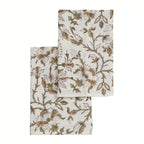Florent Blush Pink & Plum Wine Hand Block Printed Cotton Napkins