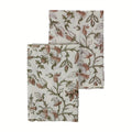 Florent Sage Green & Plum Wine Hand Block Printed Cotton Napkins