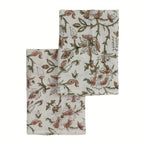 Montrose Blush Pink & Olive Green Hand Block Printed Cotton Napkins