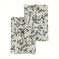 Montrose Ice Blue & Olive Green Hand Block Printed Cotton Napkins