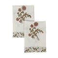 Ditsy Press Beige & Blue Hand Block Printed Cotton Napkins