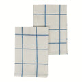 Soft Checks Blue Hand Block Printed Cotton Napkins