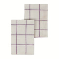 Soft Checks Purple Hand Block Printed Cotton Napkins