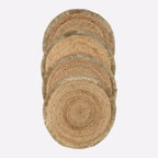 Coil Natural & Gold Woven Jute Placemats