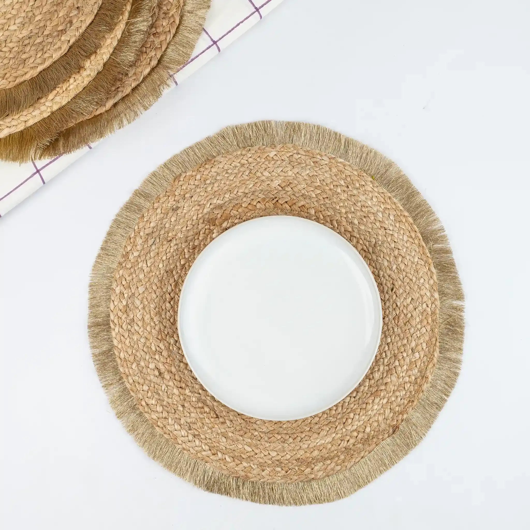 Coil Natural & Gold Woven Jute Placemats