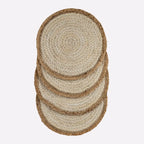 Coil Natural & White Woven Jute Placemats