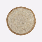Coil Natural & White Woven Jute Placemats