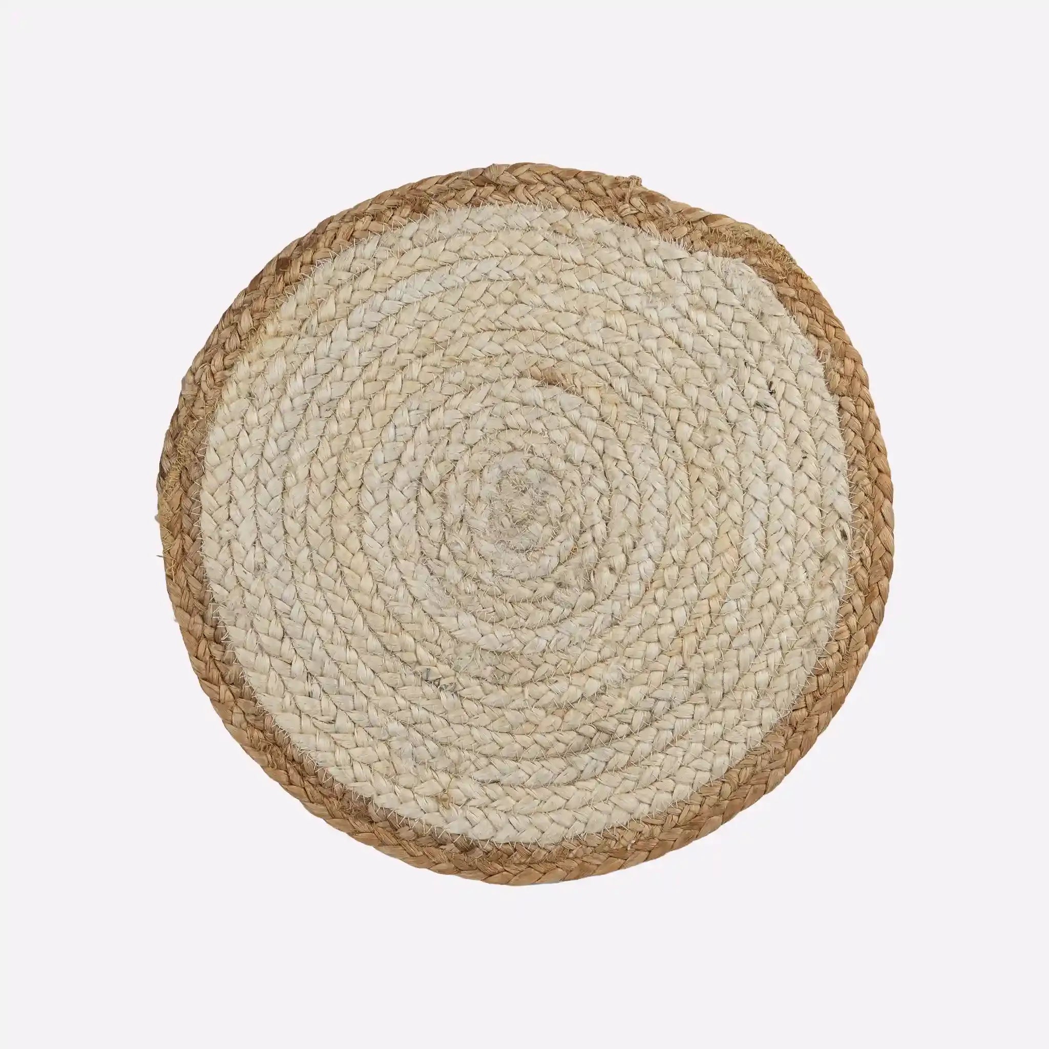 Coil Natural & White Woven Jute Placemats