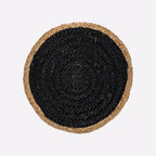 Coil Natural & Black Woven Jute Placemats