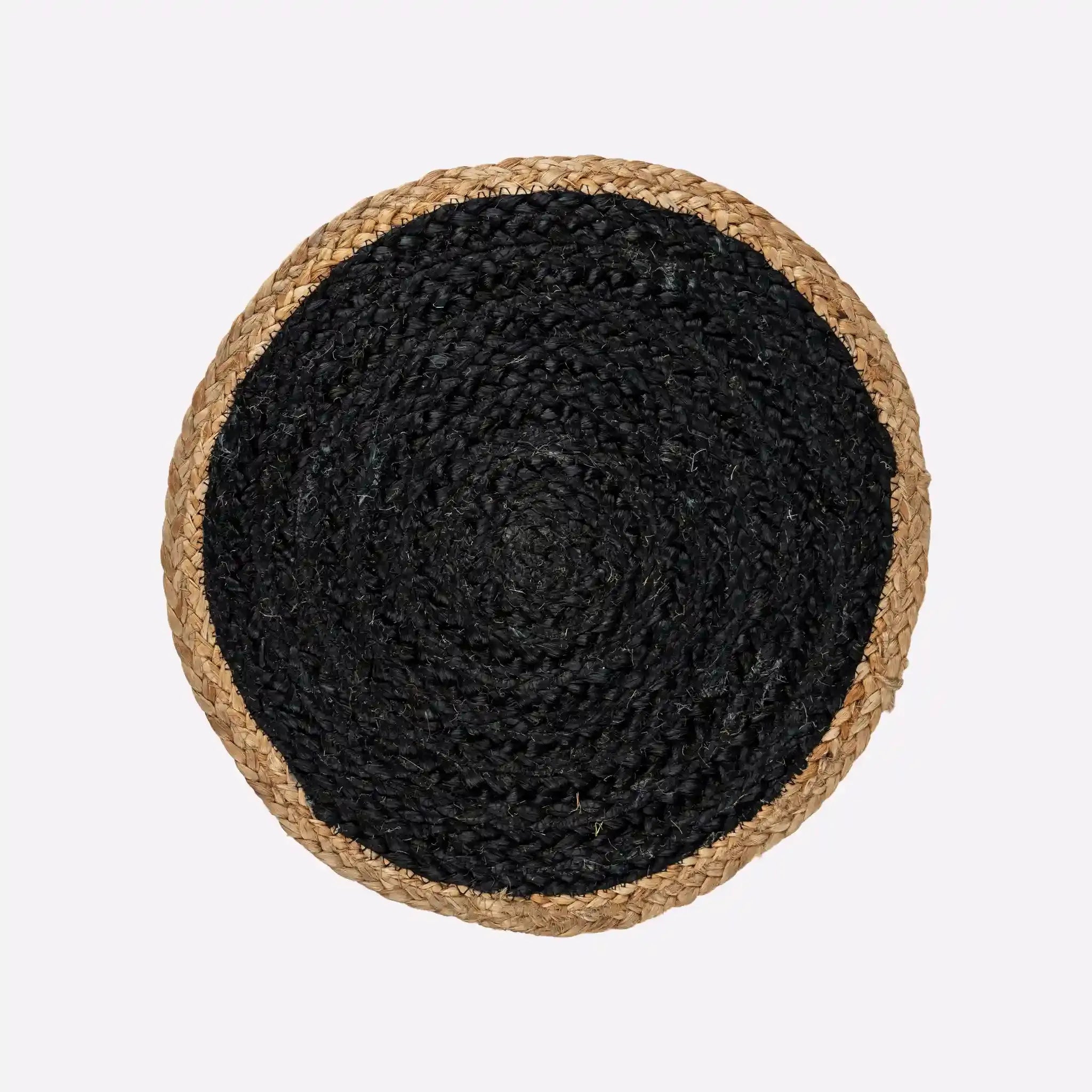 Coil Natural & Black Woven Jute Placemats