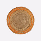 Coastline Natural & Orange Woven Jute Placemats