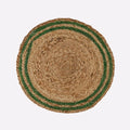 Coastline Natural & Green Woven Jute Placemats