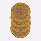 Coastline Natural & Yellow Woven Jute Placemats