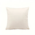 Blush pink linen pillow cover featuring a hand-blocked beige and plum wine botanical vine pattern.