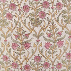 Birch Botanical Floral Vines Natural Linen Pillow Cover