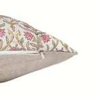 Birch Botanical Floral Vines Natural Linen Pillow Cover