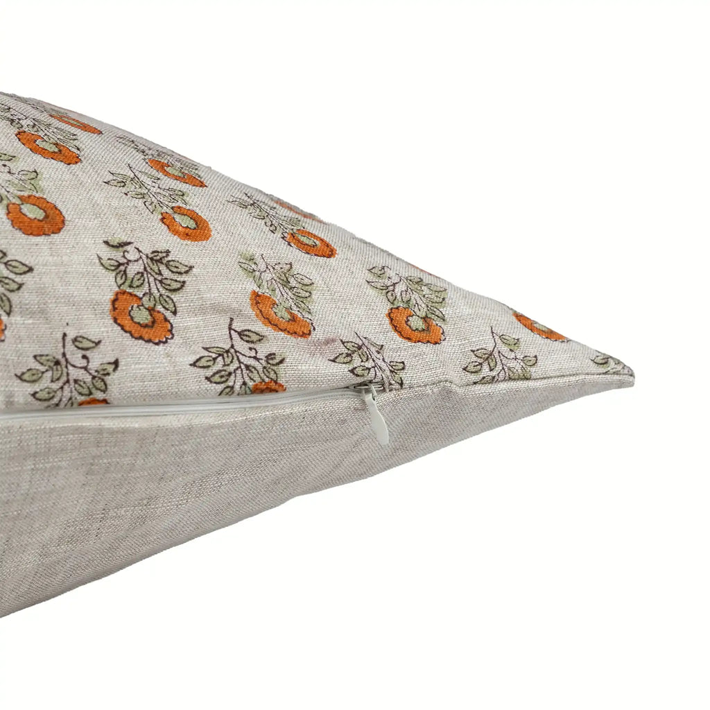 Alder Ditsy Floral Buti Natural Linen Pillow Cover