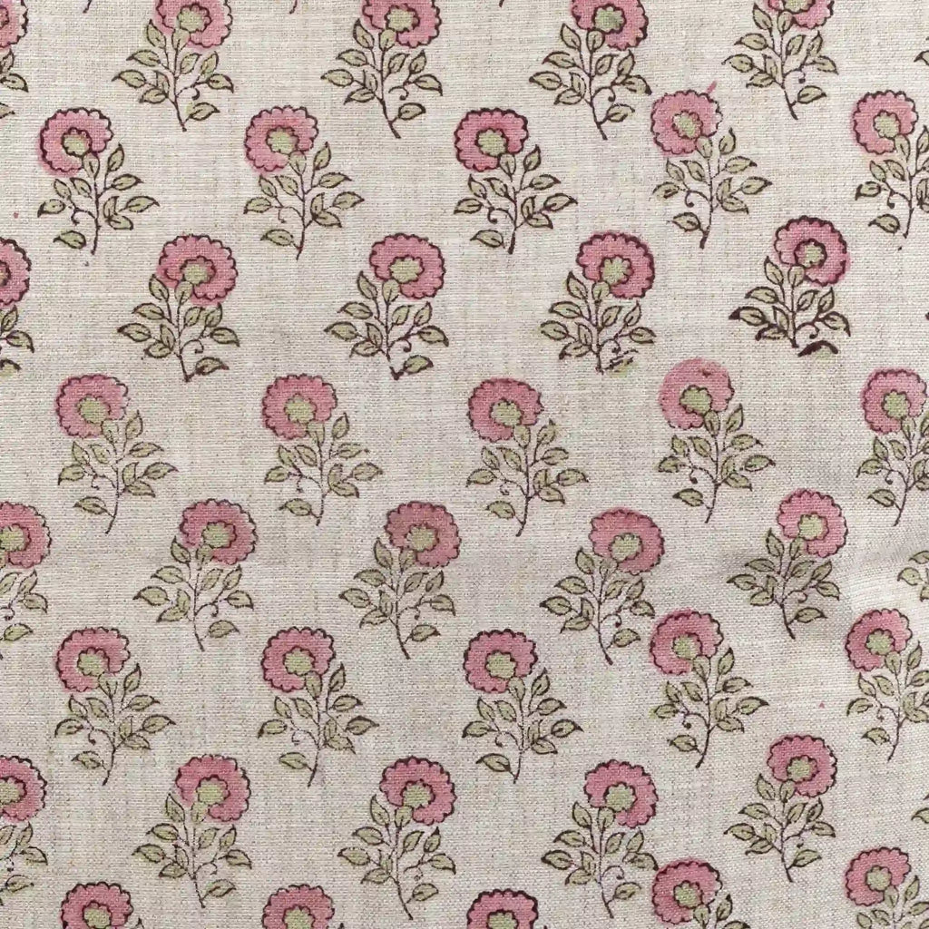 Alder Ditsy Floral Buti Natural Linen Pillow Cover