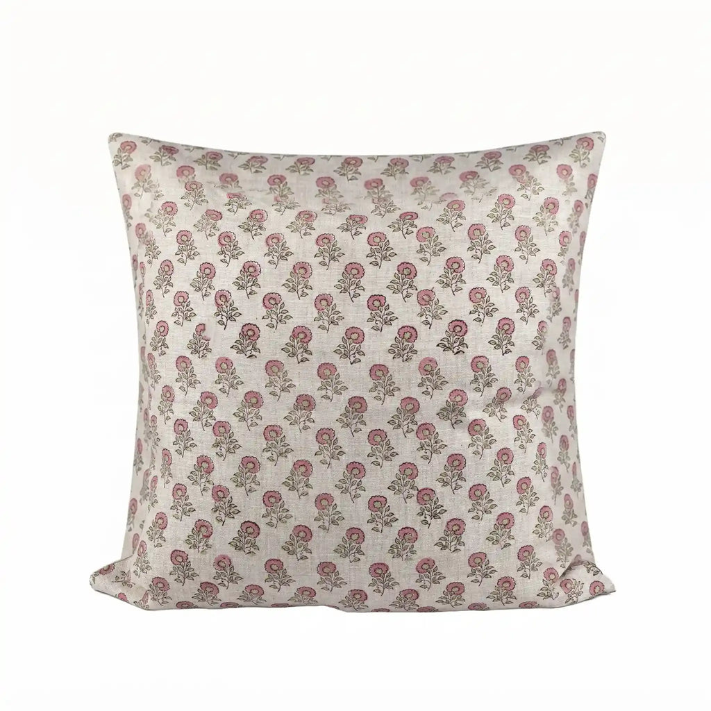 Alder Ditsy Floral Buti Natural Linen Pillow Cover