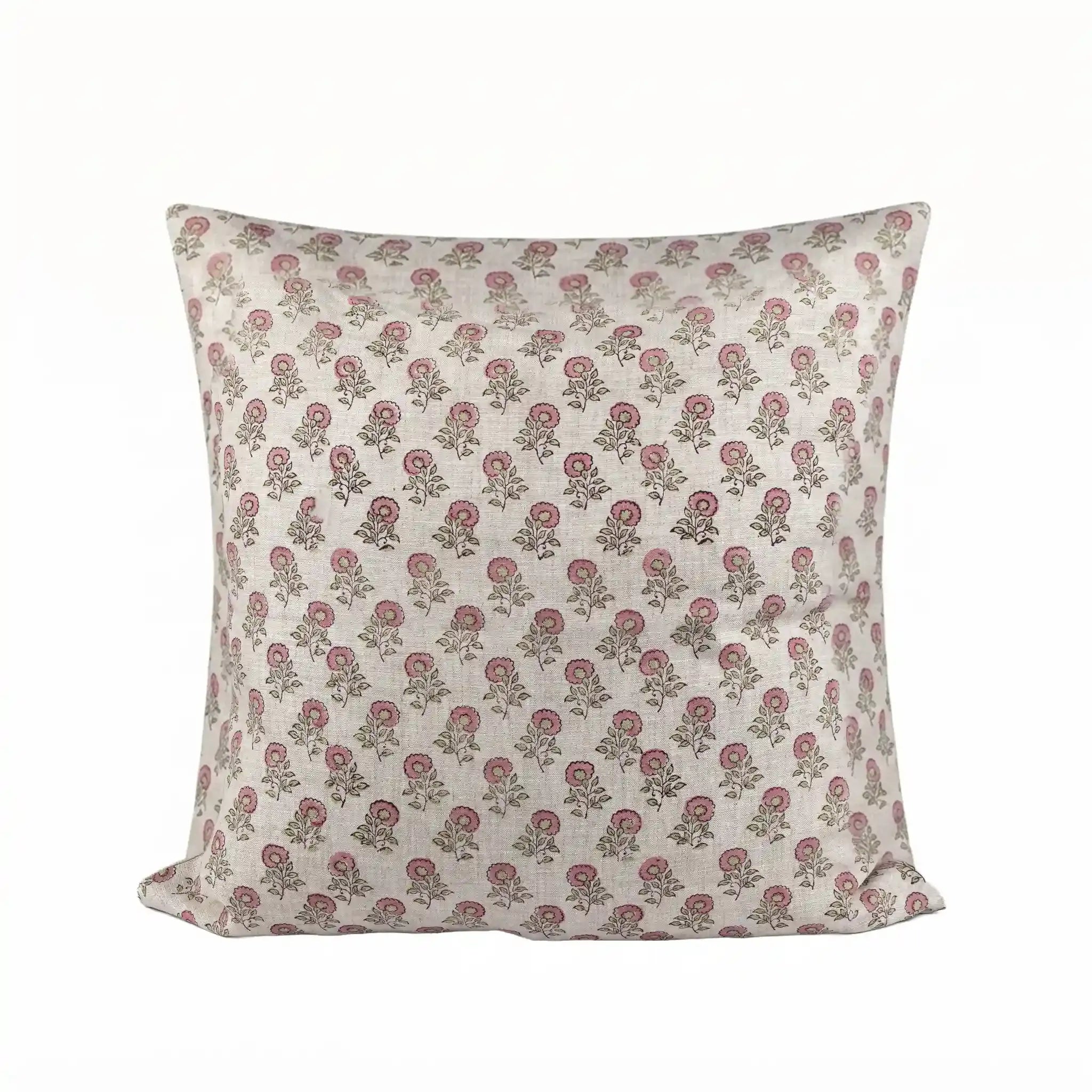 Alder Ditsy Floral Buti Natural Linen Pillow Cover