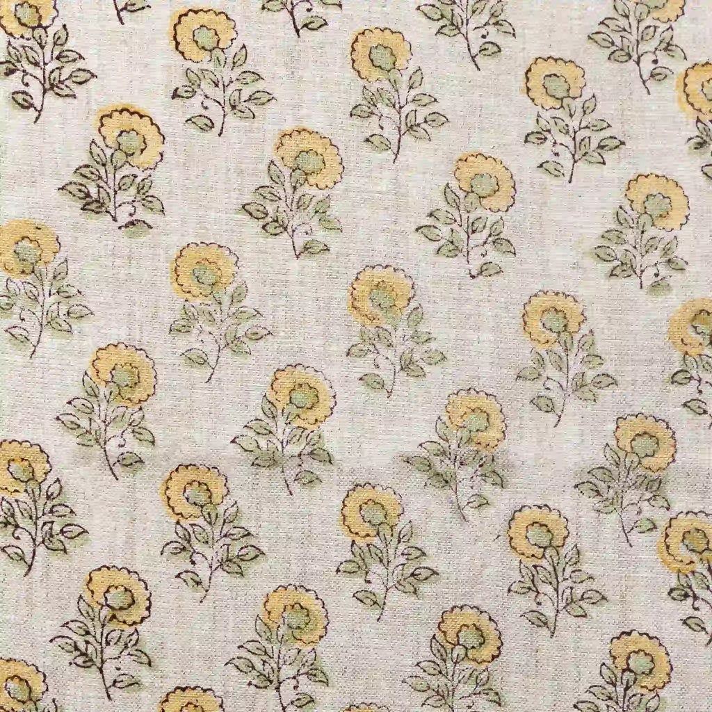 Alder Ditsy Floral Buti Natural Linen Pillow Cover