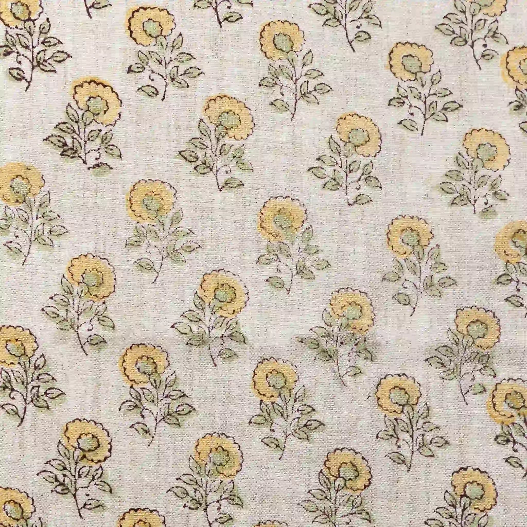Alder Ditsy Floral Buti Natural Linen Pillow Cover