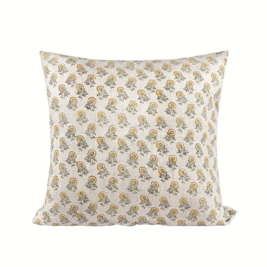 Alder Ditsy Floral Buti Natural Linen Pillow Cover