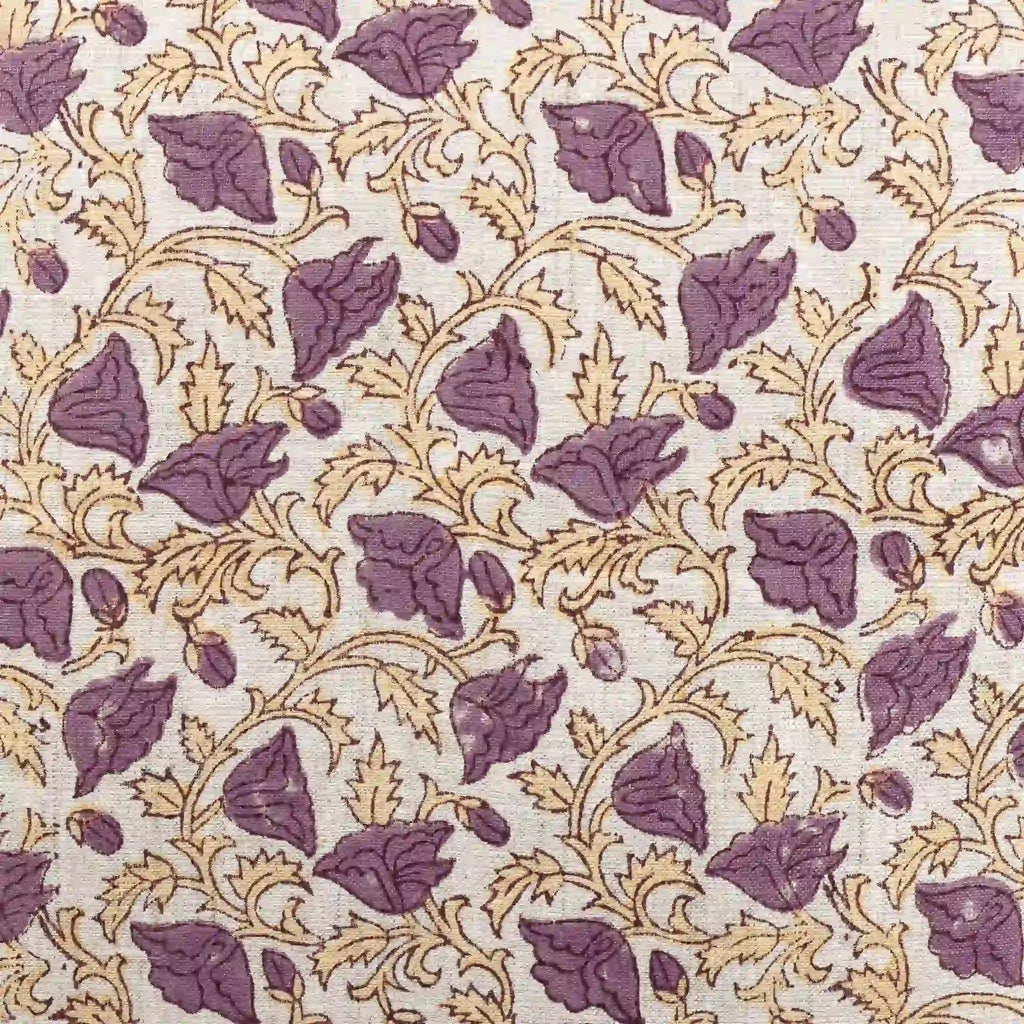 Pressed Petal Botanical Floral Vines Natural Linen Pillow Cover