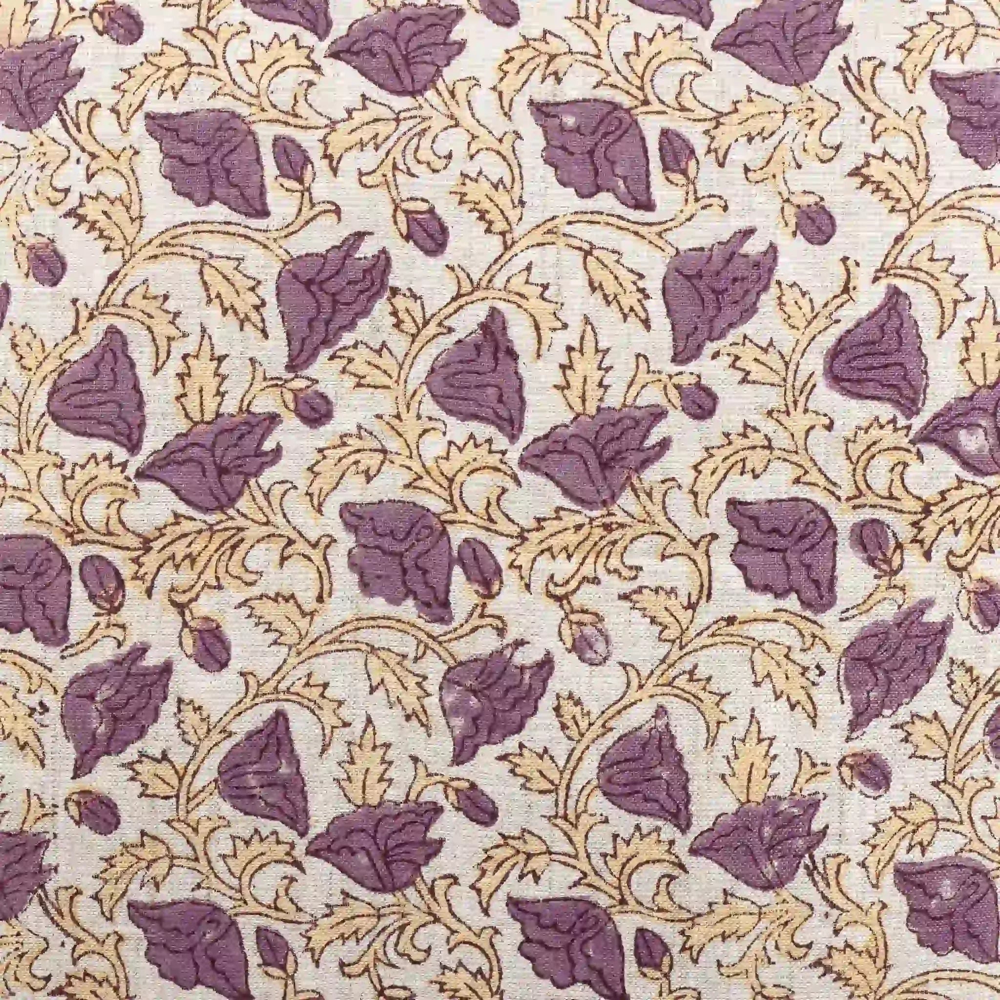 Pressed Petal Botanical Floral Vines Natural Linen Pillow Cover