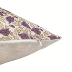 Pressed Petal Botanical Floral Vines Natural Linen Pillow Cover