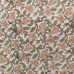 Pressed Petal Botanical Floral Vines Natural Linen Pillow Cover
