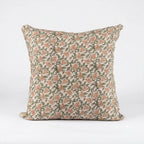 Pressed Petal Botanical Floral Vines Natural Linen Pillow Cover
