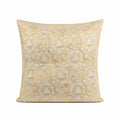 Amber Botanica Botanical Floral Vines Lemon Yellow Linen Pillow Cover