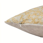 Amber Botanica Botanical Floral Vines Lemon Yellow Linen Pillow Cover