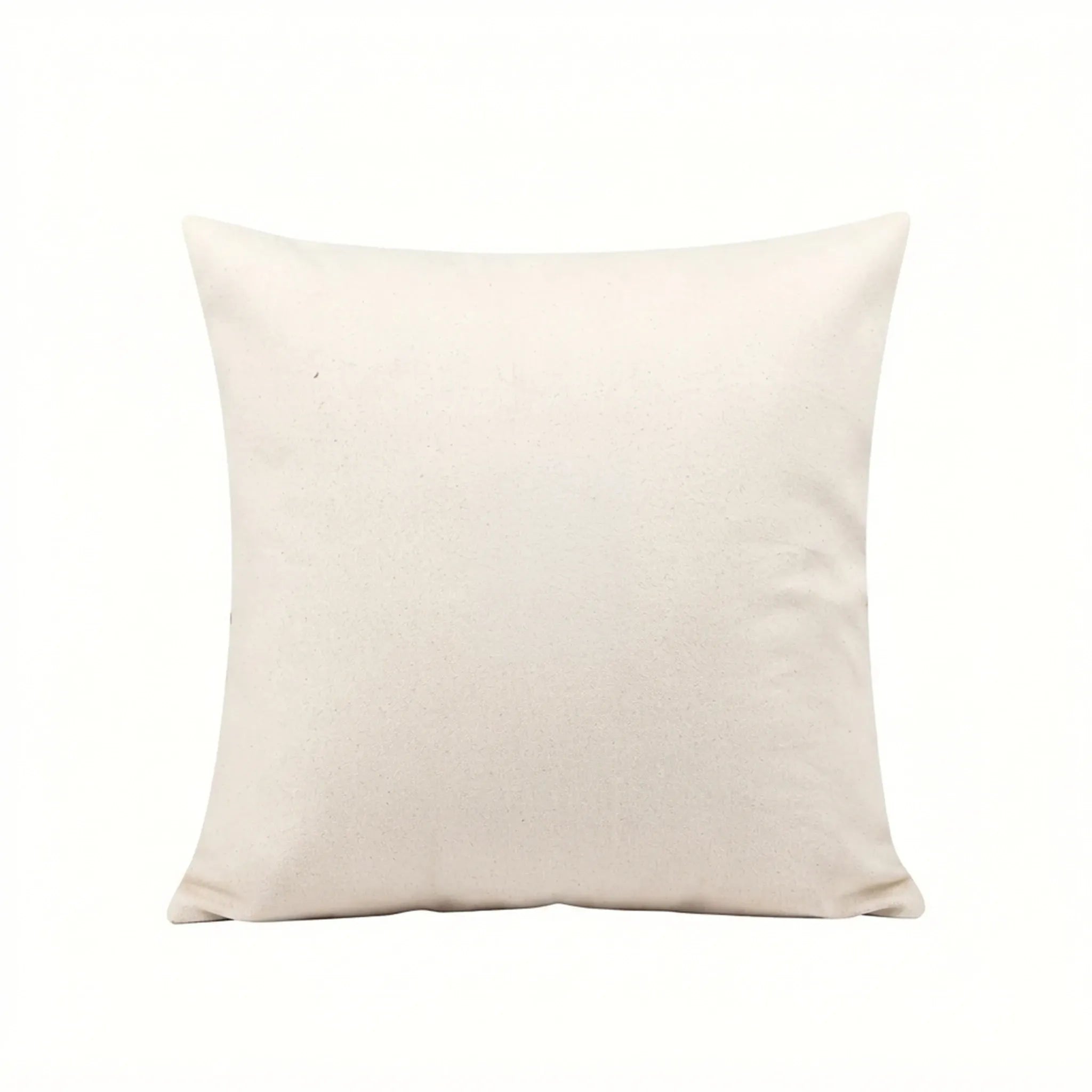Square natural linen pillow cover featuring a hand block printed floral vine pattern in blush pink and wine red.