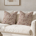 Wild Briar Botanical Floral Vines Natural Linen Pillow Cover