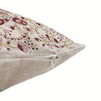 Wild Briar Botanical Floral Vines Natural Linen Pillow Cover