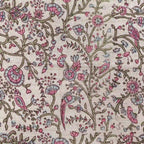 Wild Briar Botanical Floral Vines Natural Linen Pillow Cover