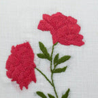 Fruiting Vine Embroidered Botanical Cotton Cushion Cover