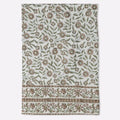 Willowmere Blush Pink & Blue Hand Block Printed Cotton Tablecloth