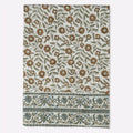 Willowmere Mustard & Olive Green Hand Block Printed Cotton Tablecloth